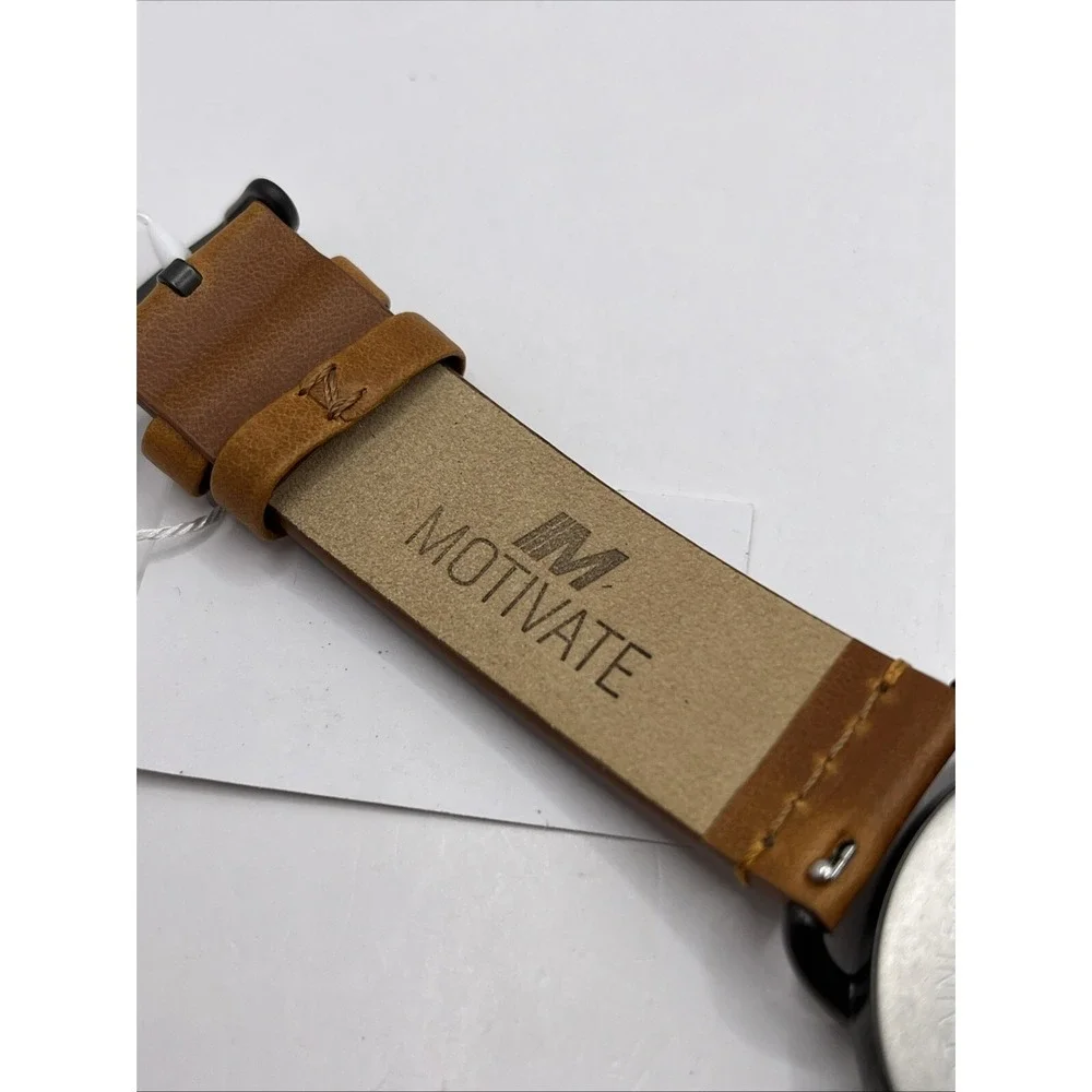 Motivate The Scottie Men's Quartz Watch Leather Band 42mm Case-‎ New Battery